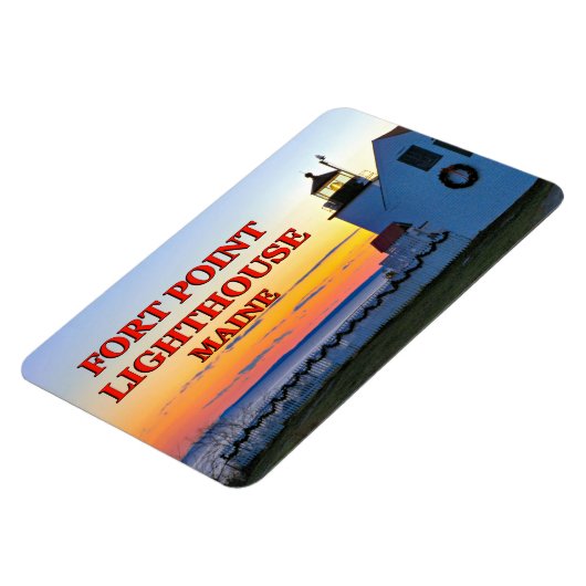 Fort Point Lighthouse, Maine Flexi Magnet (Linke Seite)