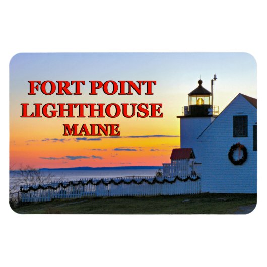 Fort Point Lighthouse, Maine Flexi Magnet (Horizontal)
