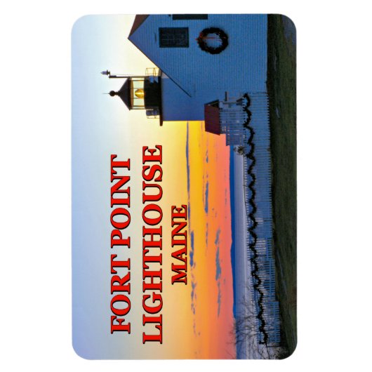 Fort Point Lighthouse, Maine Flexi Magnet (Vertikal)