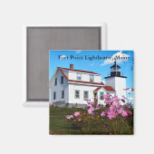 Fort Point Lighthouse, Maine Magnet (Vorderseite/Rückseite)