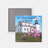 Fort Point Lighthouse, Maine Magnet (Vorderseite/Rückseite)