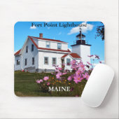 Fort Point Lighthouse, Maine Mousepad (Mit Mouse)