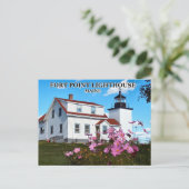 Fort Point Lighthouse, Maine Postcard Postkarte (Stehend Vorderseite)