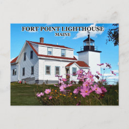 Fort Point Lighthouse, Maine Postcard Postkarte