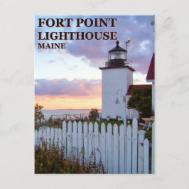 Fort Point Lighthouse, Maine Postcard Postkarte