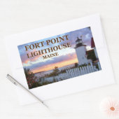 Fort Point Lighthouse, Maine Rechteckiger Aufkleber (Umschlag)