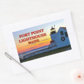 Fort Point Lighthouse, Maine Rechteckiger Aufkleber (Umschlag)