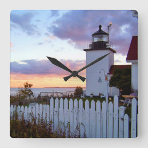 Fort Point Lighthouse, Maine Square Uhr