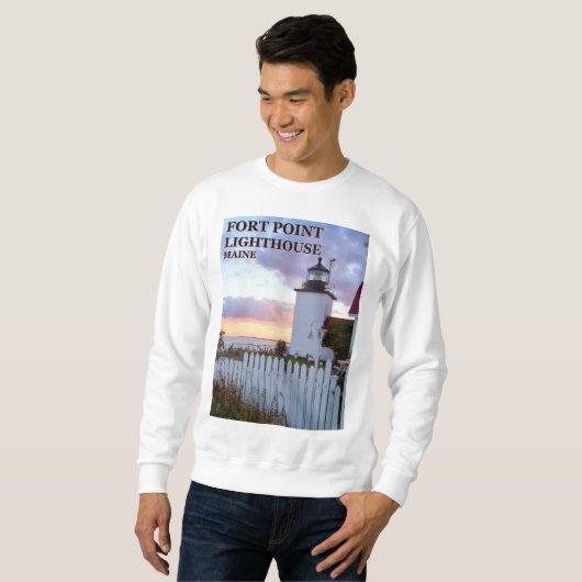 Fort Point Lighthouse, Maine Sweatshirt (Vorne ganz)