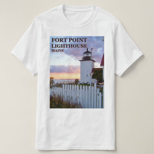 Fort Point Lighthouse, Maine T - Shirt (Design vorne)