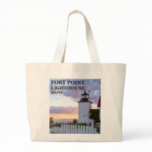Fort Point Lighthouse, Maine Tote Bag