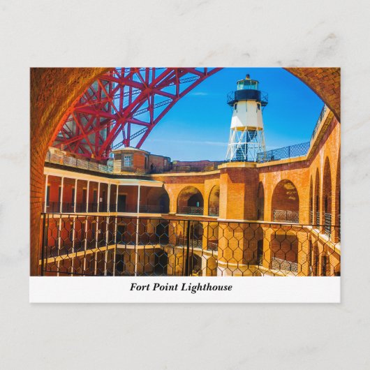 Fort Point Lighthouse Postcard Postkarte (Vorderseite)