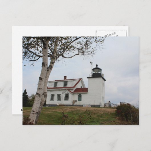 Fort Point Lighthouse Postkarte (Vorne/Hinten)