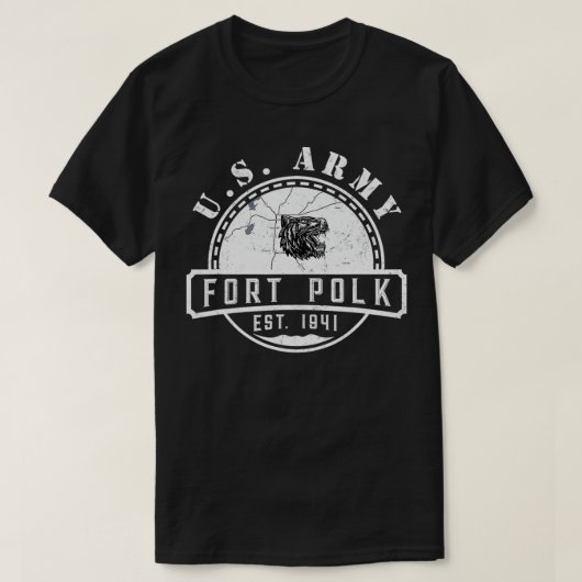 Fort Polk Alumni Louisiana La Tigerland Veterans V T-Shirt (Design vorne)