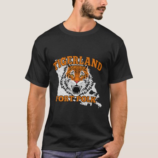 Fort Polk Alumni Louisiana La Tigerland Veterans V T-Shirt (Vorderseite)