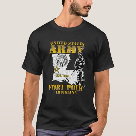 Fort Polk Tigerland The Zuhause Heroes Louisiana T-Shirt (Vorderseite)