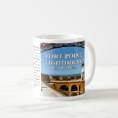 Fort-Punkt-Leuchtturm, Kalifornien-Tasse Kaffeetasse (VorderseiteRechts)