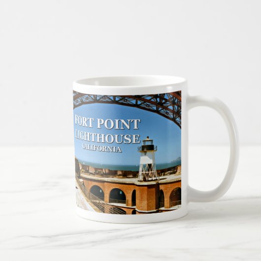 Fort-Punkt-Leuchtturm, Kalifornien-Tasse Kaffeetasse (Rechts)