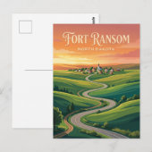 Fort Ransom USA Postkarte (Vorne/Hinten)