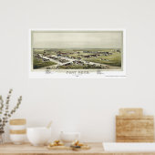 Fort Reno, OK Panorama Karte - 1891 Poster (Küche)