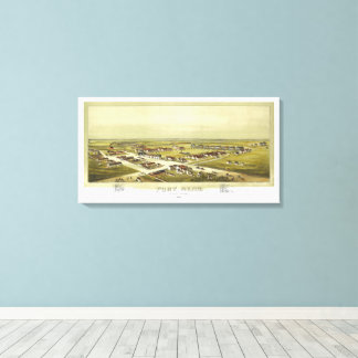 Fort Reno Oklahoma-Territorium 1891 Lithografie Leinwanddruck