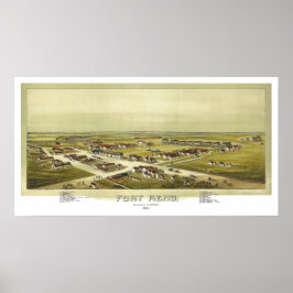 Fort Reno Oklahoma-Territorium 1891 Lithografie Poster