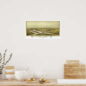 Fort Reno Oklahoma-Territorium 1891 Lithografie Poster (Küche)