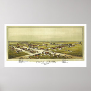 Fort Reno Oklahoma-Territorium 1891 Lithografie Poster