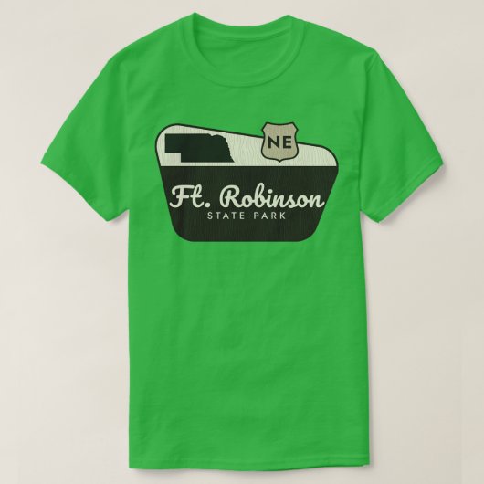 Fort Robinson Staat Park Nebraska Begrüßungszeiche T-Shirt (Design vorne)