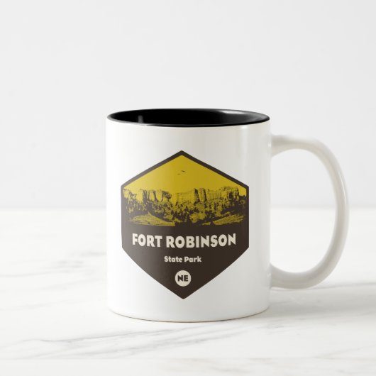 Fort Robinson Staat Park Nebraska Zweifarbige Tasse (Rechts)