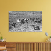 Fort Rock, Oregon Cowboy im Teufelsgarten Leinwanddruck (Insitu (Wohnzimmer))