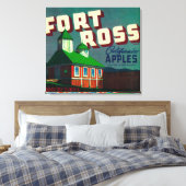 Fort Ross Apple Crate LabelSebastopol, CA Leinwanddruck (Insitu (Schlafzimmer))