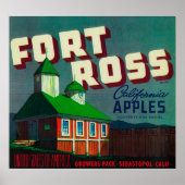 Fort Ross Apple Crate LabelSebastopol, CA Poster (Vorne)
