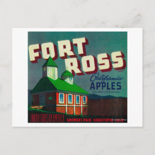 Fort Ross Apple Crate LabelSebastopol, CA Postkarte