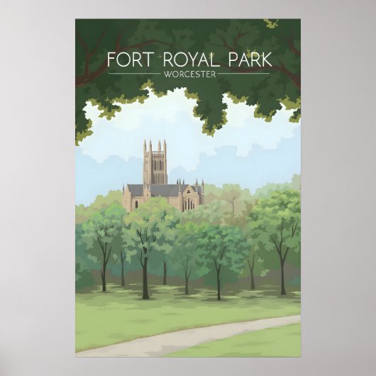 Fort Royal Park Worcester Reiseplakat Poster (Vorne)