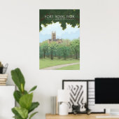 Fort Royal Park Worcester Reiseplakat Poster (Heimbüro)