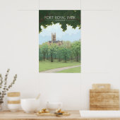 Fort Royal Park Worcester Reiseplakat Poster (Küche)