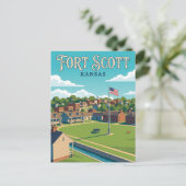 Fort Scott Kansas Postkarte (Stehend Vorderseite)