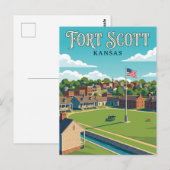 Fort Scott Kansas Postkarte (Vorne/Hinten)