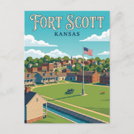 Fort Scott Kansas Postkarte