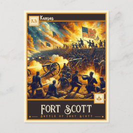 Fort Scott, Kansas | VINTAG Postkarte