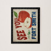 Fort Smith Arkansas Apple - Vintage Travel Puzzle (Vertikal)