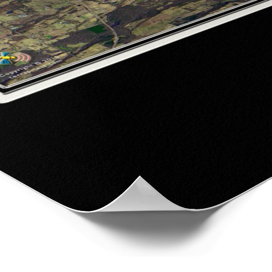 Fort Smith Arkansas von Space Satellite Map Poster (Ecke)