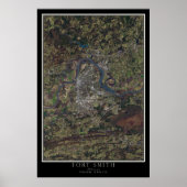 Fort Smith Arkansas von Space Satellite Map Poster (Vorne)