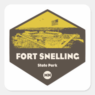 Fort Snelling Staat Park Minnesota Quadratischer Aufkleber