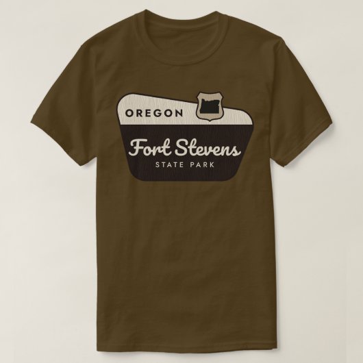 Fort Stevens Staat Park Oregon Begrüßungszeichen T-Shirt (Design vorne)