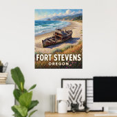 Fort Stevens State Park — Oregon Poster (Heimbüro)