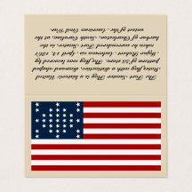 Fort Sumter Flaggen-Visitenkarte - "Zelt-Art-Karte