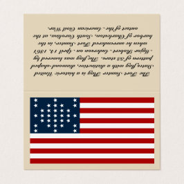 Fort Sumter Flaggen-Visitenkarte - "Zelt-Art-Karte Visitenkarten