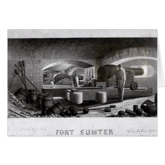Fort Sumter, Innenansicht der Körperverletzung des (Vorderseite (Horizontal))